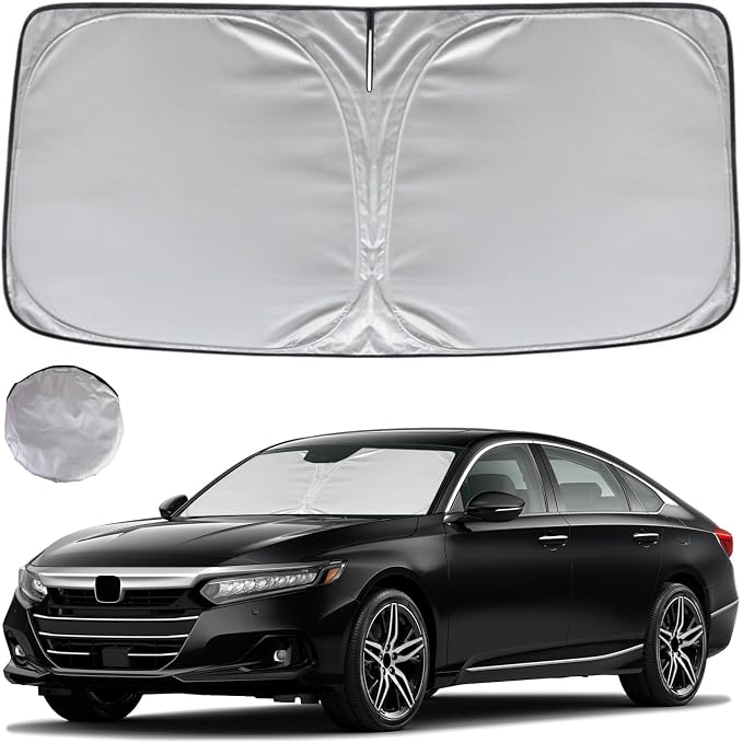KAYZT Windshield Sun Shade for Honda Accord Sedan 2018-2025 2026 Foldable Sunshade Front Window Custom Fit Accessories