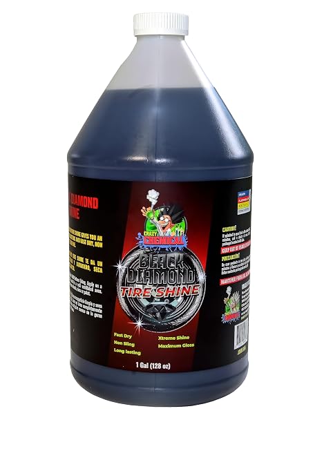 Black Diamond Tire Shine 1 Gallon - Extreme Gloss, Long Lasting, No Sling, Wet Look