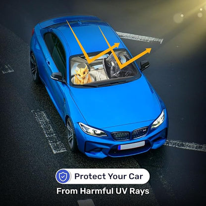 GENANY Cute Couple Dragon Windshield Sun Shade for Car SUV Truck (64x32 Inches), Automobile Sunshade, Protector Blocks UV, Car Decor