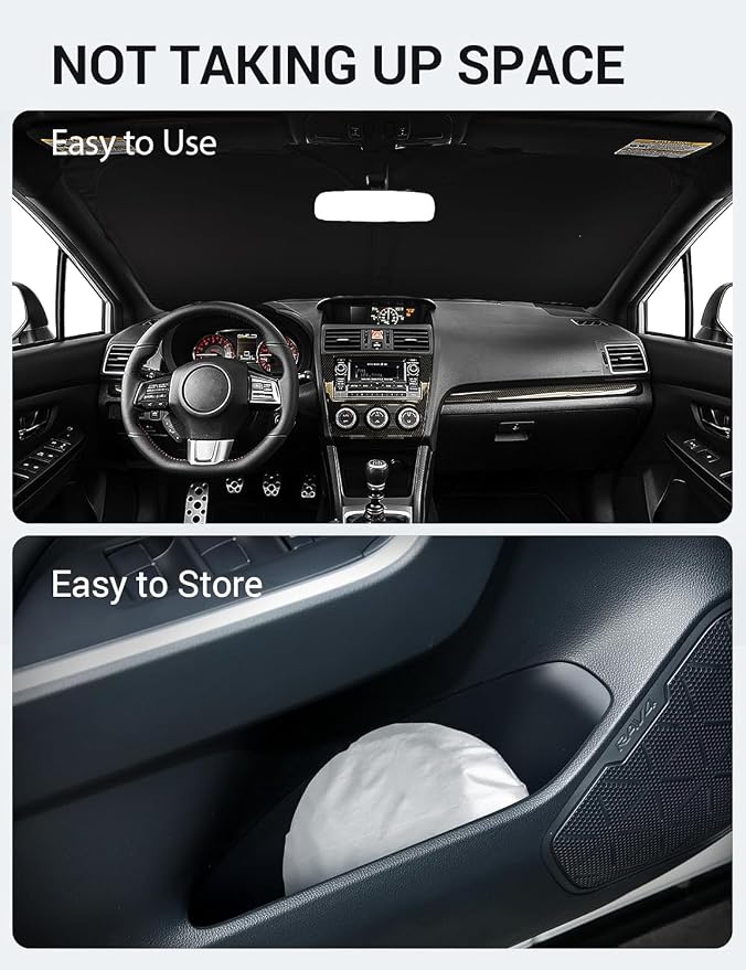 Proadsy 2026 Upgrade Windshield Sun Shade Custom Fit 2008-2014 WRX Foldable Front Sunshade Protector Sun Visor Blocks UV Rays Keep Car Cooler