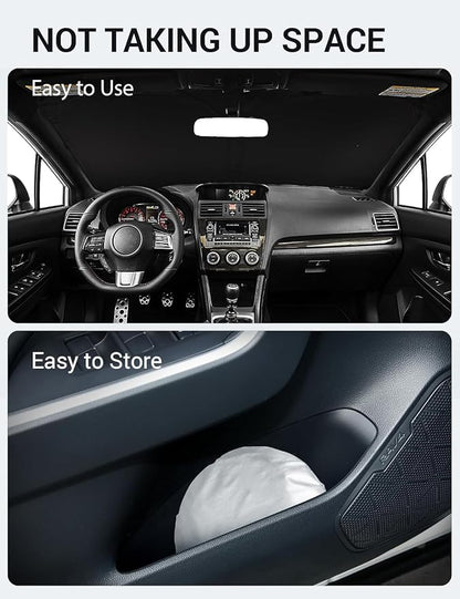 Proadsy 2026 Upgrade Windshield Sun Shade Custom Fit 2008-2014 WRX Foldable Front Sunshade Protector Sun Visor Blocks UV Rays Keep Car Cooler