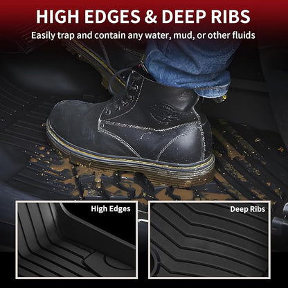 LASFIT Floor Mats for Mercedes Benz GLC 2023-2026 (Coupe Only for 2024-2026), GLC300 / GLC350e / GLC43 AMG/GLC 63 AMG S E, All Weather TPE Floor Liners Custom Fit GLC Car Mats 1st & 2nd Row Set