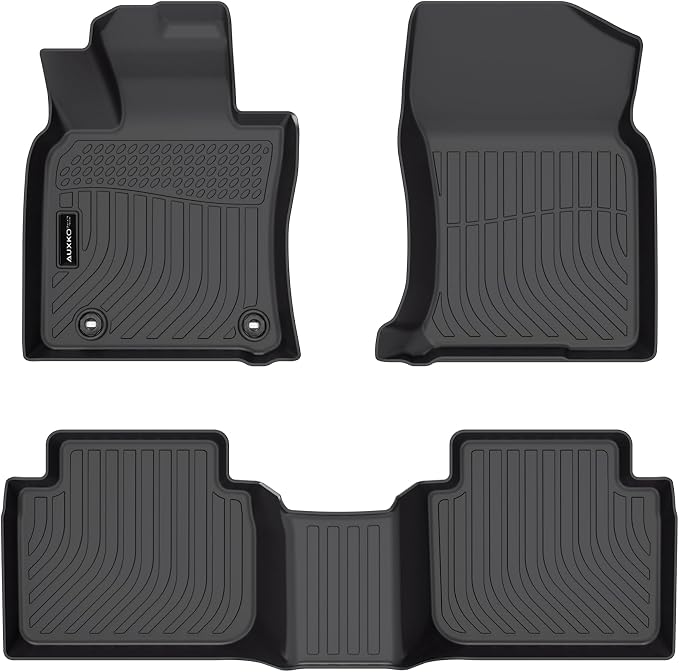 Auxko All Weather Floor Mats Fit for Toyota Camry AWD 2020-2024 TPE Rubber Liners Set Camry AWD Accessories All Season Guard Odorless Anti-Slip Floor Mats 2 Row