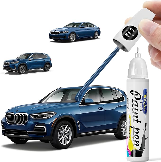 C1M Phytonic Blue Touch Up Paint Compatible with BMW, DIY Car Paint Scratch Repair, Quick & Easy Fix Automotive Scratch Repair for X1/X2/X3/X4/X5/X6/X7/2 3 5 7 Series/iX/XM/M5