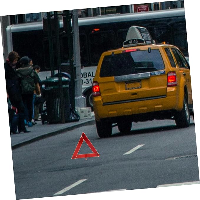 OUNONA Car Safety Warning Triangle Sign Emergency Roadside Alert Dot Approved Foldable Car Accessories