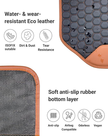 Owleys Set Seat Back Organizer & Car Seat Protector Hexy Waterproof & Non-Slip Protector for Child Car Cushion for Leather and Fabric Seats (Hexy Set 1)
