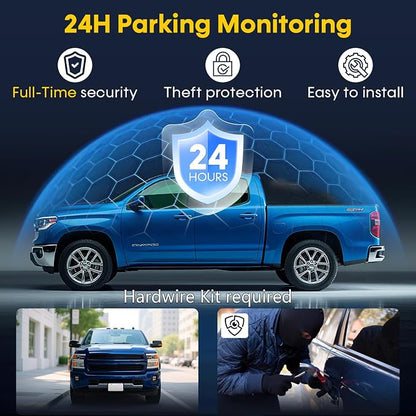 Front and Rear Dash Cam for Truck: 4K+1080P Dual Dash Camera for Pickup Ford F150 F250 Ram 1500-5G WiFi Quick Video Access 15-Min Install Record Every Moment for Accident Evidence by Befumly
