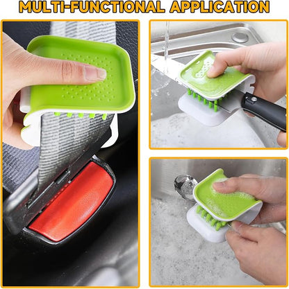 Car Seat Belt Cleaning Brush,Double Sided U-Shaped Interior Car Detailing Brushes,Non-Slip Seatbelt Cleaner,Multifunctional Cutlery Cleaner Brush,Washing Tool Seatbelt Cleaning Supplies (2PCS)