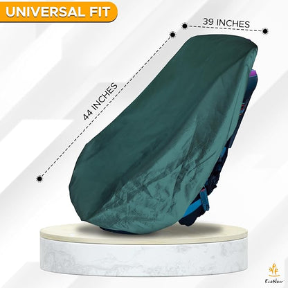 EcoNour Baby Car Seat Sun Shade Cover | Infant Car Seat Heat Protector | Reflective Shield Keeps Baby Seat Cool | UV Protection Cover for Travel | Green