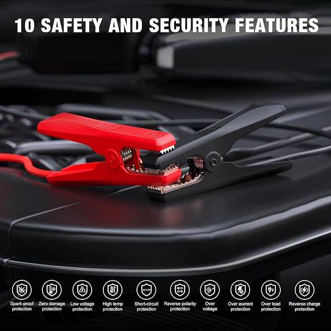 NEXPOW X7 3000A Car Jump Starter, 12V Portable Battery Pack with 60W PD Two-Way Fast Charging, 3.2" HD Display, Up to 12L Gas & 10L Diesel