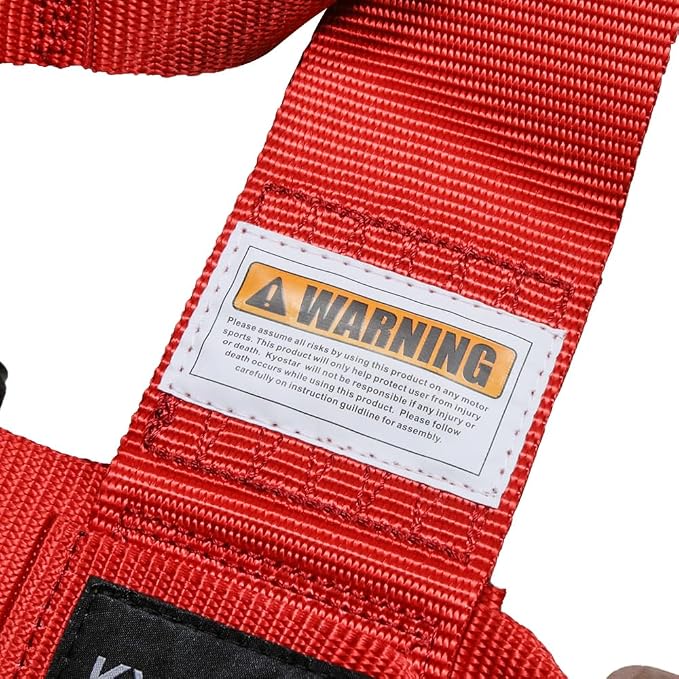 Kyostar 4 Point Harness Set 3 Inch with Ultra Soft Heavy Duty Shoulder Pads (8163 Red)