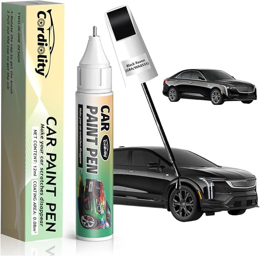 Black Raven(GBA/WA8555) Touch Up Paint Pen for Cadillac,Car Paint Scratch Repair Pen Quick and Easy Fix Auto Paint Scratch