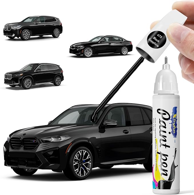 475 Black Sapphire Touch Up Paint Compatible with BMW, DIY Car Paint Scratch Repair, Quick & Easy Fix Automotive Scratch Repair for X1/X3/X4/X6/X5/X7/2 3 4 5 7 8 Series/iX/M2/M3/M4/Z4