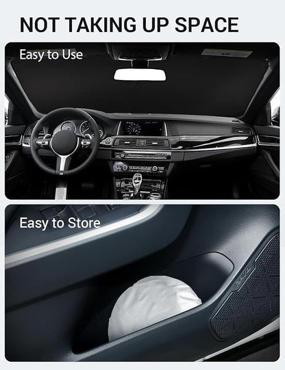Proadsy 2026 Upgrade Front Windshield Sun Shade Foldable Sunshade Protector Custom Fit 2011-2016 BMW 5 Series Accessories