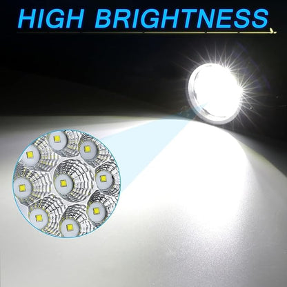 ACEC SHOP Round LED Pods 2PCS 54W 3.5 Inch Round Off Road Lights Fog Lights Offroad Driving Light Flood Light Bars LED Ditch Pods for Wrangler Pickup Truck Toyota SUV UTV ATV Boat