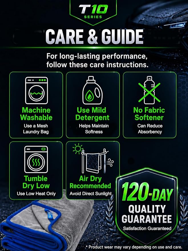 SHSCLY 2-Pack Twist Pile Microfiber Towels for Cars XL Gray 29 x 33 in | Auto Detailing, Paint Safe, Ultra Absorbent, Lint-Free, Cars, SUVs & Trucks