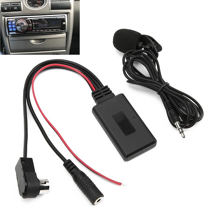 Bluetooth cda, Bluetooth 5.0 AUX Cable Adapter with Microph Handsfree Car Fit for Kit ABS DC12V