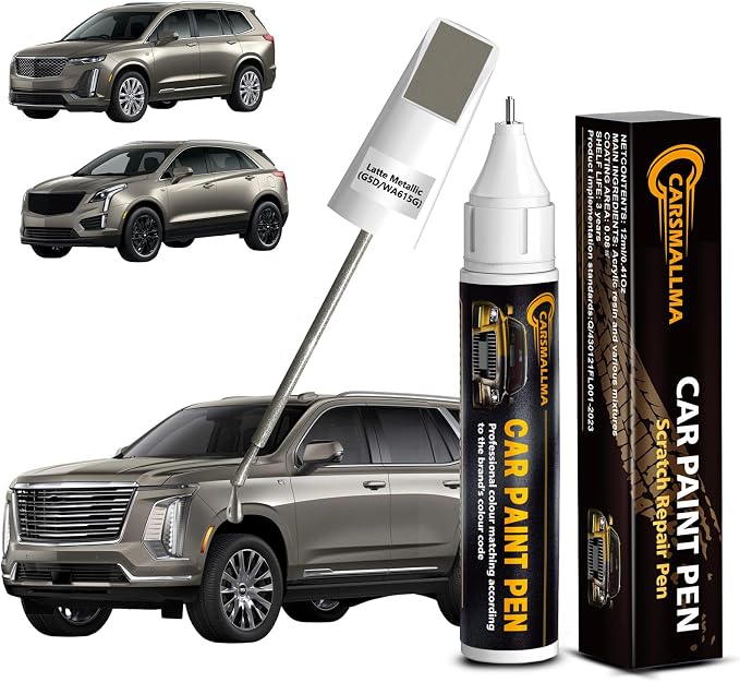 Latte Metallic(G5D/WA615G) Car Touch Up Paint for Cadillac, Color Accurate Car Paint Scratch Repair Pen Kit Quick & Easy Fix Vehicle Chips and Automotive Nicks Scuff
