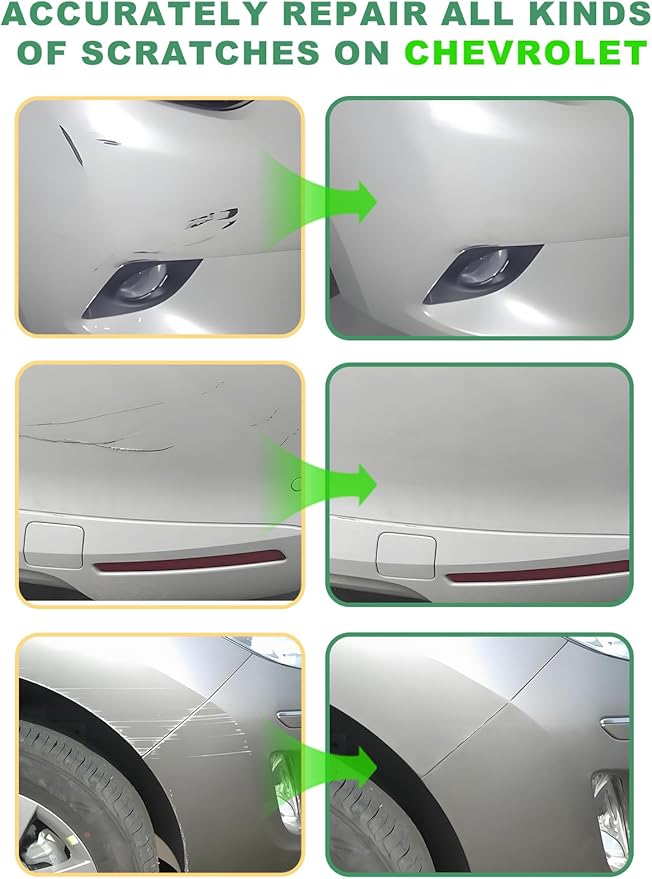 Car Touch Up Paint Sharkskin/Sterling Gray Metallic(GXD/WA130H) for Chevrolet, Color Accurate Car Scratch Repair Remover Pen Fix Auto Paint Chips and Nicks