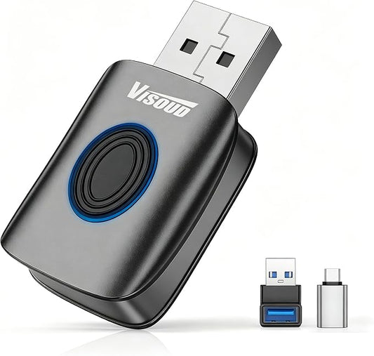 One-Click Disconnect Wireless Carplay Adapter, Wired to Wireless Car Play Dongle, Dual-Band WiFi