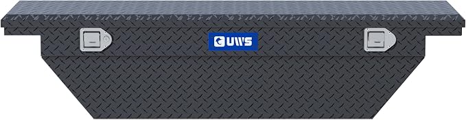 UWS EC10313 63-Inch Matte Black Heavy-Wall Aluminum Angled Truck Tool Box with Low Profile, RigidCore Lid
