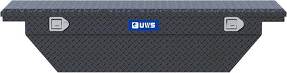 UWS EC10313 63-Inch Matte Black Heavy-Wall Aluminum Angled Truck Tool Box with Low Profile, RigidCore Lid