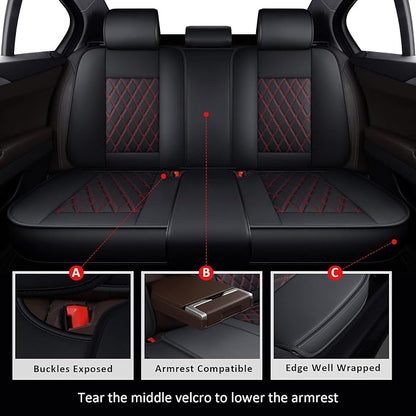 MIROZO Seat Covers for Car,Waterproof Seat Cover Full Set Vehicle Cushion Cover Automotive Seat Protector Breathable Universal Fit for Most Sedan, Truck and SUV for Tacoma CX5 Chevy