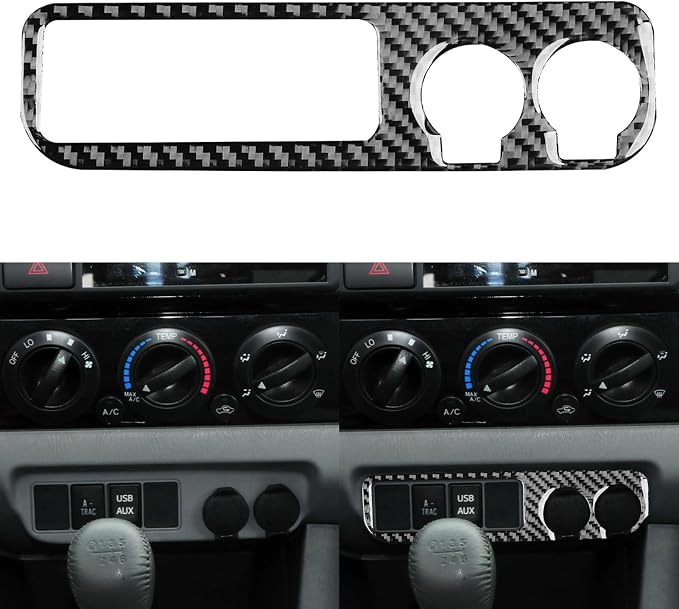 NVCNX Real Premium Carbon Fiber for Toyota 2nd Gen Tacoma Accessories 2012-2015 2013 2014 Car Dash USB Charging Port Panel Cover Interior Trim Thick Overlay Sticker Decal 1PC