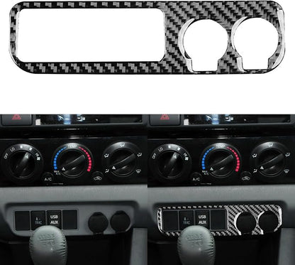 NVCNX Real Premium Carbon Fiber for Toyota 2nd Gen Tacoma Accessories 2012-2015 2013 2014 Car Dash USB Charging Port Panel Cover Interior Trim Thick Overlay Sticker Decal 1PC