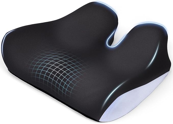 Extra Large Seat Cushion for Tailbone Pain Relief, Ergonomic Office Chair Cushion, Memory Foam Coccyx Cushion, Relief Sciatica and Back Support, Orthopedic Pillow