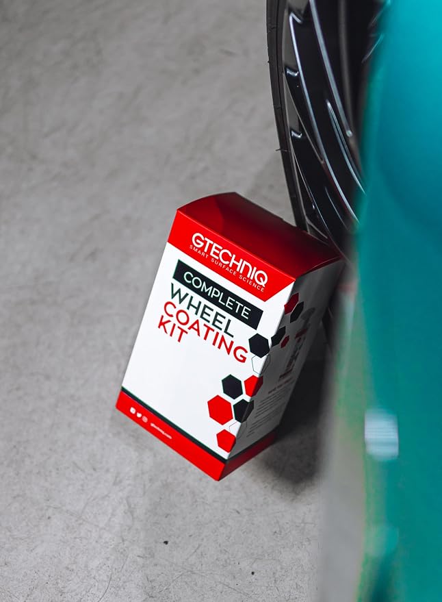 Gtechniq Wheel Coating Kit for Cars, 3-Piece | Includes Paint Degreaser Panel Wipe, C5 Wheel Armor and Microfiber Cloth, Enhances Protection and Shine, Easy to Apply and Long-Lasting Results