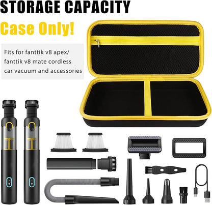Case for Fanttik Slim V8 Apex/Slim V8 Mate/V10 Apex/Slim V10 Mate Portable Cordless Car Vacuum and Accessories Hard Storage Bag (Case Only)
