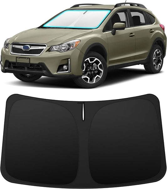 INSAUTO Custom Fit Windshield Sun Shade Accessories for Subaru Crosstrek 2013-2017, Foldable Front Window Sunshade, UV & Heat Reflector, Keeps Interior Cool, Includes Storage Bag