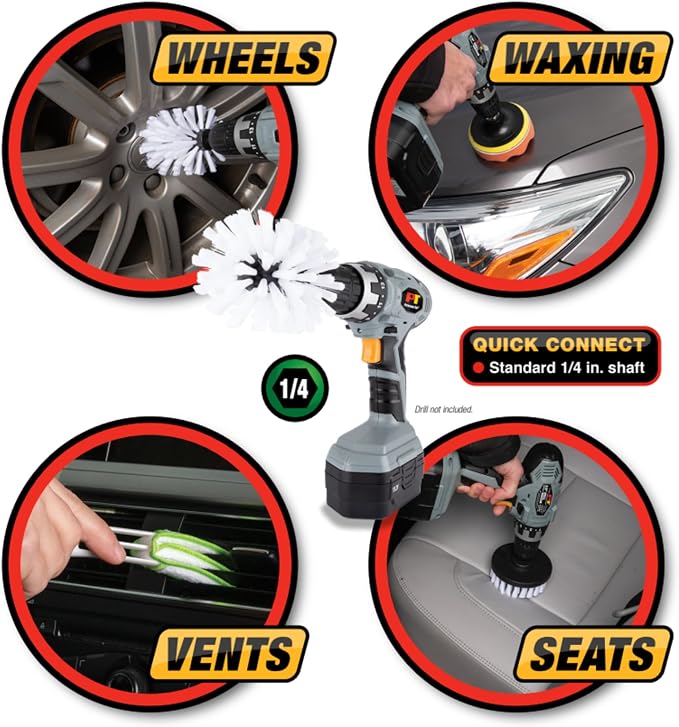 Performance Tool W4992 Ultimate Car Wash Kit (16 Pieces) - The Complete Solution for a Sparkling Clean Car