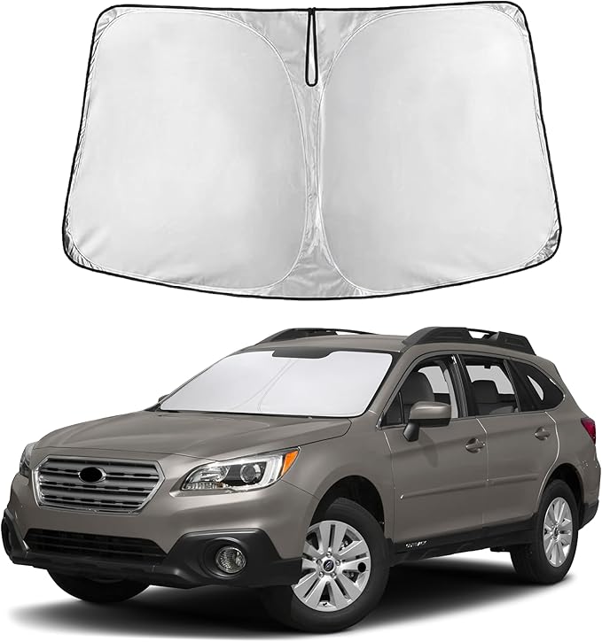 EcoNour Windshield Sunshade Compatible for Subaru Outback 2010-2012 2013 2014, Sun Visor for Front Windshield & Window Sun Shade Cover, UV Heat Blocker & Protector, Car Accessories