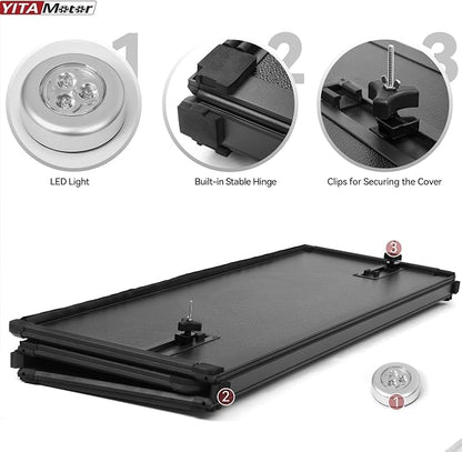 YITAMOTOR FRP Hard Tri-Fold Truck Bed Tonneau Cover Fits for Dodge Ram 2500 3500 2003-2026, 6.4 ft Bed Without Rambox