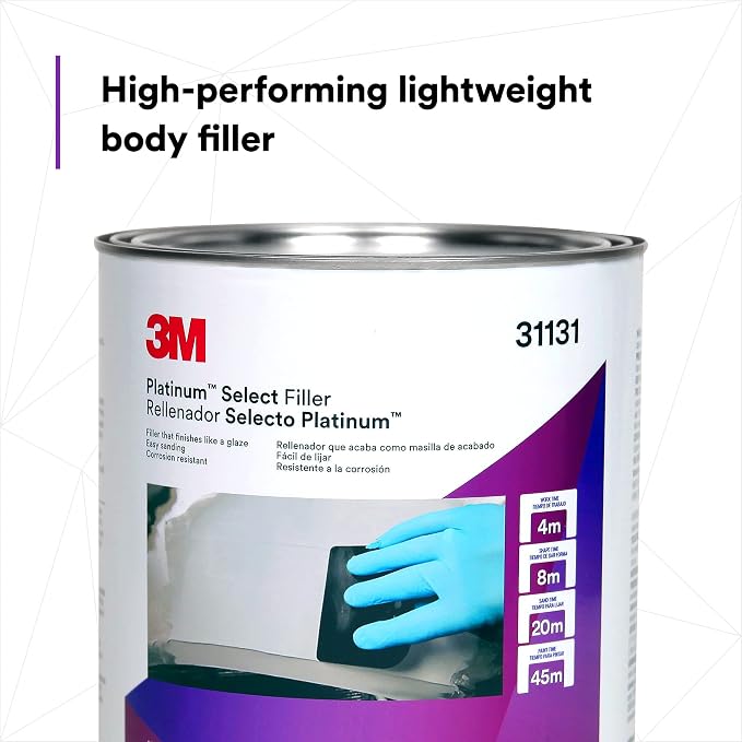 3M Platinum Select Filler 31131, Lightweight, Stain Free, Tack Free, Creamy Formula, 1 gallon (3 fl oz)