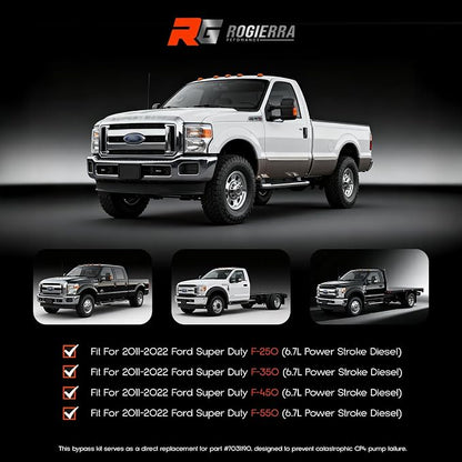 Rogierra CP4 Disaster Prevention Bypass Kit for 2011-2022 Ford F250 F350 F450 F550 Super Duty 6.7L, Replaces CP4-6.7F-BP-G2.1 & 7031190