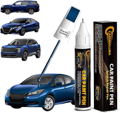 RAY Deep Blue Pearl Car Touch Up Paint for Nissan, Color Accurate Car Paint Scratch Repair Pen Kit Quick & Easy Fix Vehicle Chips and Automotive Nicks Scuff