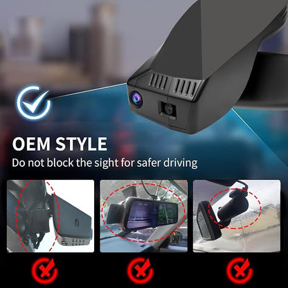 Mangoal Front 4K & Rear 1080p Dash Cam for BMW 3-Series Gen7 G20 G21 G28 2020-2026 Select 2019 M3 G80 G81(Model A), OEM Style, 2160P UHD Video, WiFi & APP, GPS, 128GB Card