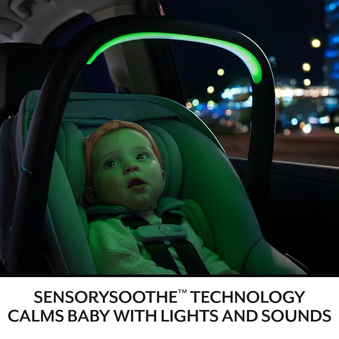 Evenflo Shyft Intuiti Travel System Featuring LiteMax NXT Preemie and Infant Car Seat with SensorySoothe (Eclipse Black)