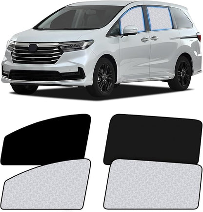 ZATOOTO Car Window Shades for Honda Odyssey 2020-2024, 4 Pcs Magnetic Car Window Covers, 100% UV Protection Foldable Privacy Curtains Side Window Sun Shade for Baby Breastfeeding Sleeping Camping