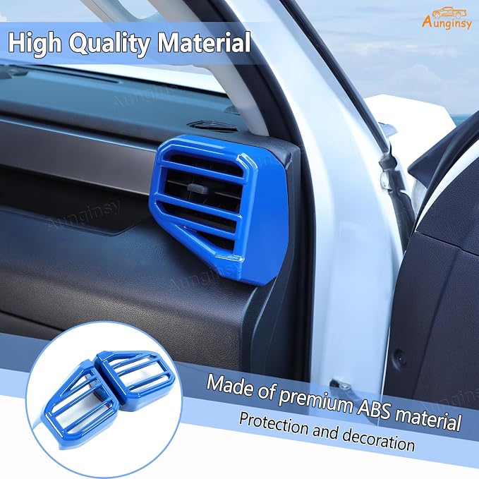 Aunginsy Car Center Console Side Air Conditioning Outlet Trim Cover Compatible with Toyota Tundra/Sequoia 2022-2026, Dashboard Side A/C Wind Vent Panel Decorative Frame Protector Interior Accessories