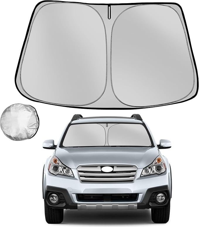 Windshield Sun Shade for 2010-2014 Su-baru Outback Foldable Sun Sunshade for Car Front Window Blocks UV Rays and Heat Automotive Interior Protector Custom Fit Accessories