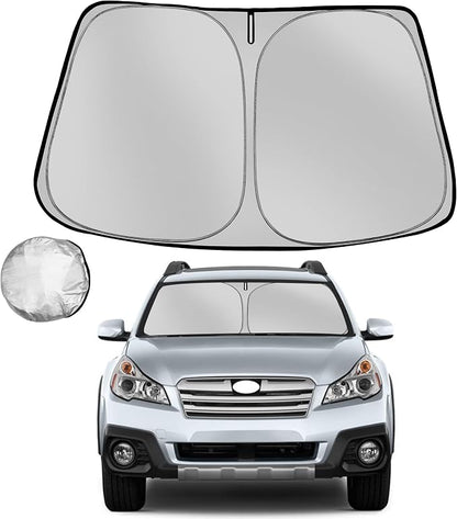 Windshield Sun Shade for 2010-2014 Su-baru Outback Foldable Sun Sunshade for Car Front Window Blocks UV Rays and Heat Automotive Interior Protector Custom Fit Accessories