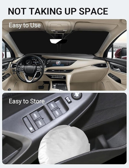 Proadsy Windshield Sun Shade for Buick Encore 2020-2025 2026 4-Layer Foldable Front Sunshade Protector Sun Visor Blocks UV Rays Keep Car Cooler
