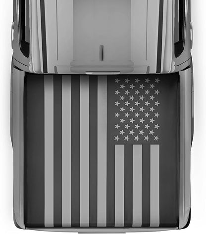 American Flag Tonneau Cover for Toyota Tacoma 2016-2023 Soft Roll Truck Bed Cover for TACOMAS with Short Bed 5’ with Deck Rail System All Weather Roll-Up for Toyota Tacoma Tonneau Cover