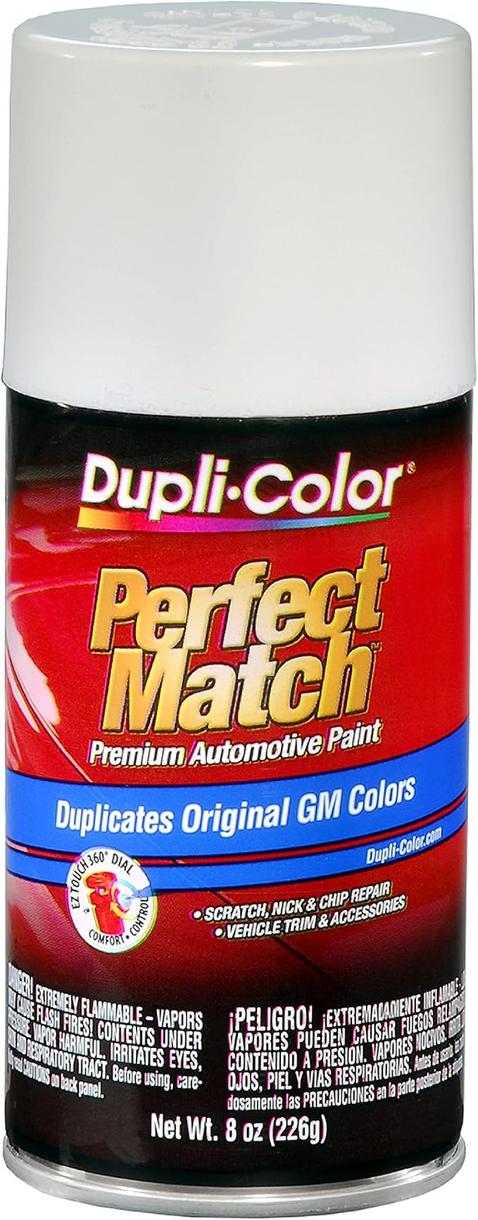 Dupli-Color Perfect Match Premium Automotive Paint, White, 8 oz
