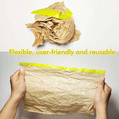 Amonk Paint Masking Paper with Adhesive 18in x 50Ft Pre-Taped Masking Paper for Painting Tape and Drape Painters Paper Roll for Automotive Furniture Wall Protection(2 Rolls)