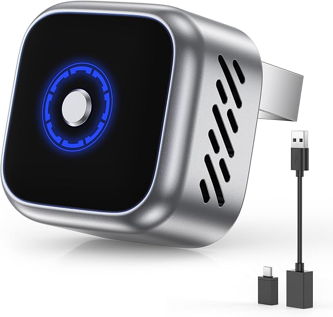 Smart Blue Wireless CarPlay Adapter 2026, Pocket-Friendly Mini Design, Seamless Conversion for iPhone & Android, Optimized for Vehicles 2016 and Newer